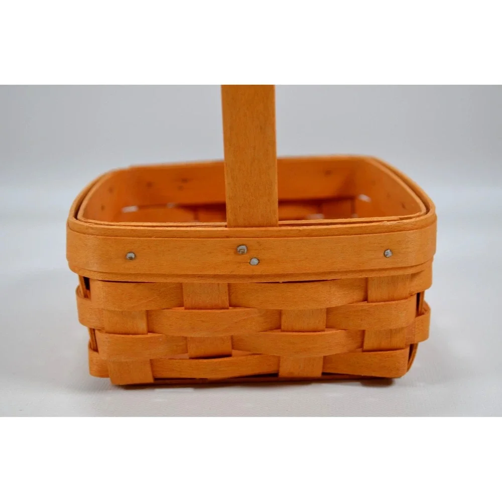 Longaberger 2001 Tarragon Basket Blue‎ Cloth Liner Clear Protector Single Handle